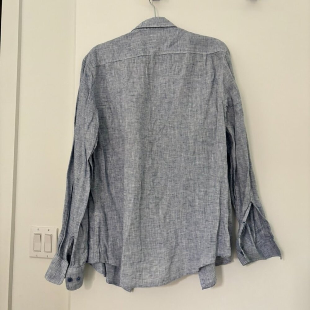 Men's 100% linen button down - Picture 4 of 4